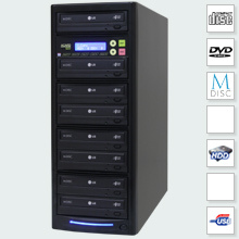 CopyBox 7 DVD Duplicator Standard PC Connected - duplicator toren zeven cd dvd branders computer usb aansluiting kopieren master iso image files