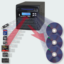 Backups maken van flash memory naar CD of DVD - data kopieren vanaf usb stick geheugenkaart direct naar cd dvd disks