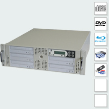 CopyRack 5 Blu-Ray Duplicator met Harddisk - duplicator 3u 19 inch kast duplicatie blu ray cd dvd recordables vijf branders harddisk usb aansluiting