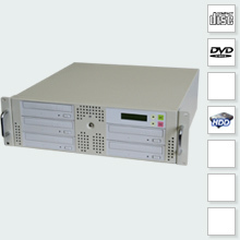 CopyRack 5 DVD Duplicator met Harddisk - zelf cd-r dvd-r dvd+r disks beschrijven 19 inch 3u  duplicator systemen eigen cd dvd producties